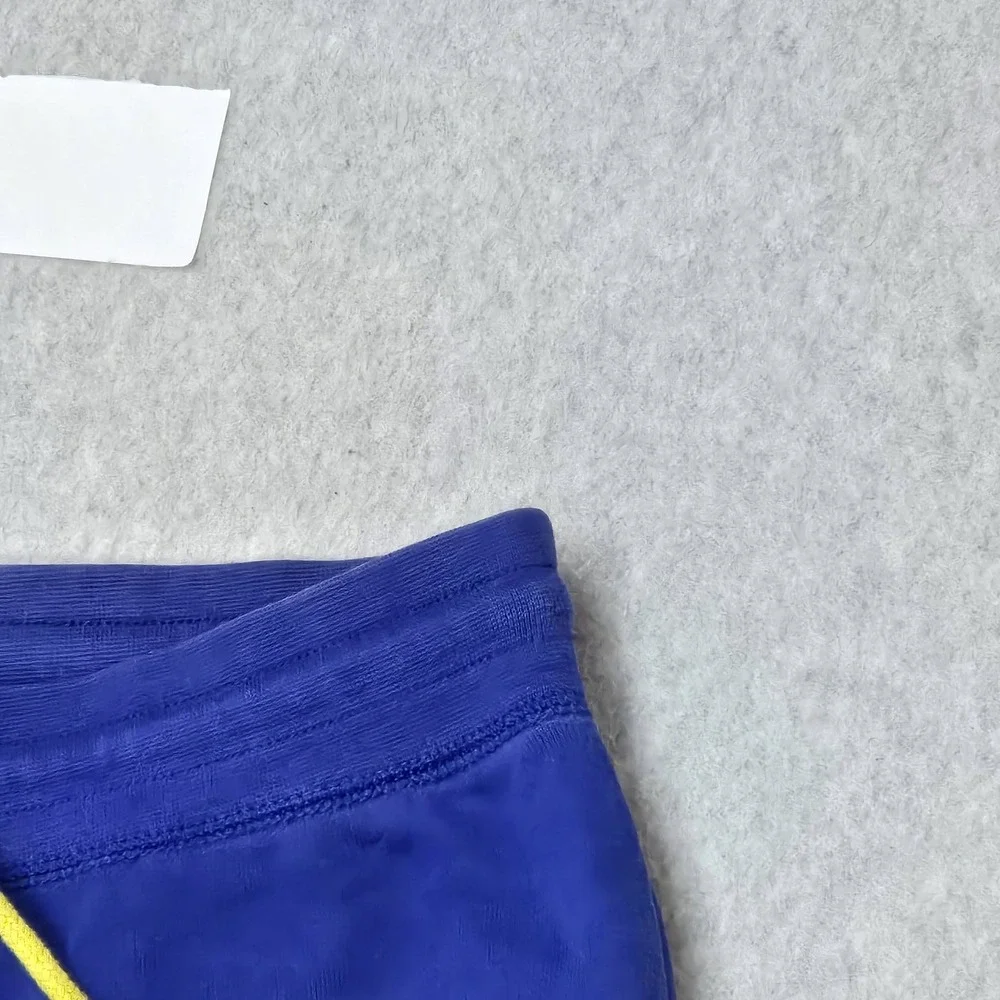 Nike Men Pants L Blue Embroidered Sweatpants Fleece Joggers READ